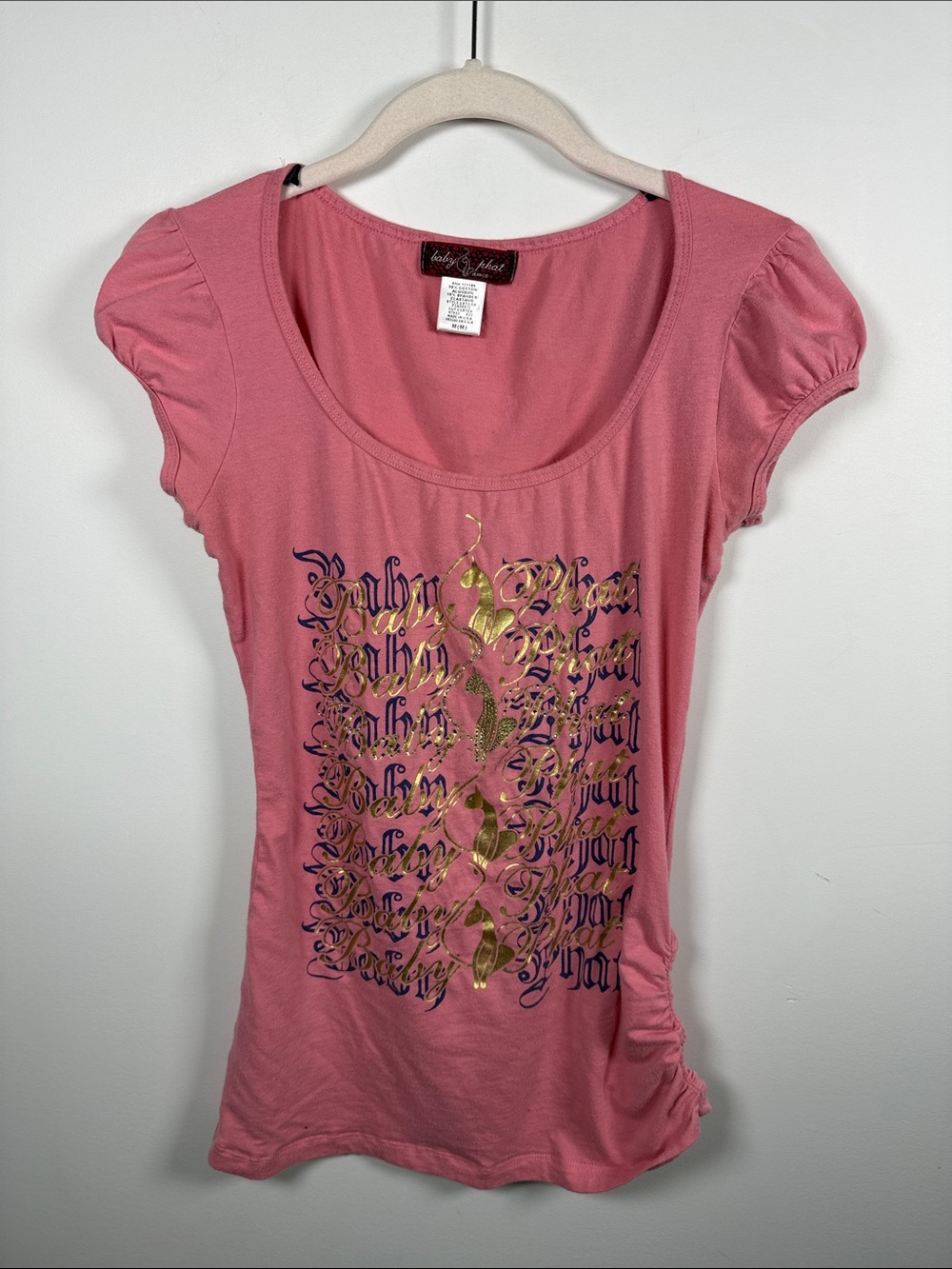 BABY PHAT | Y2K Rhinestone Tee Size M AS IS